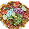 71. Lahmacun - mit Dönerfleisch, Salat und Soße
